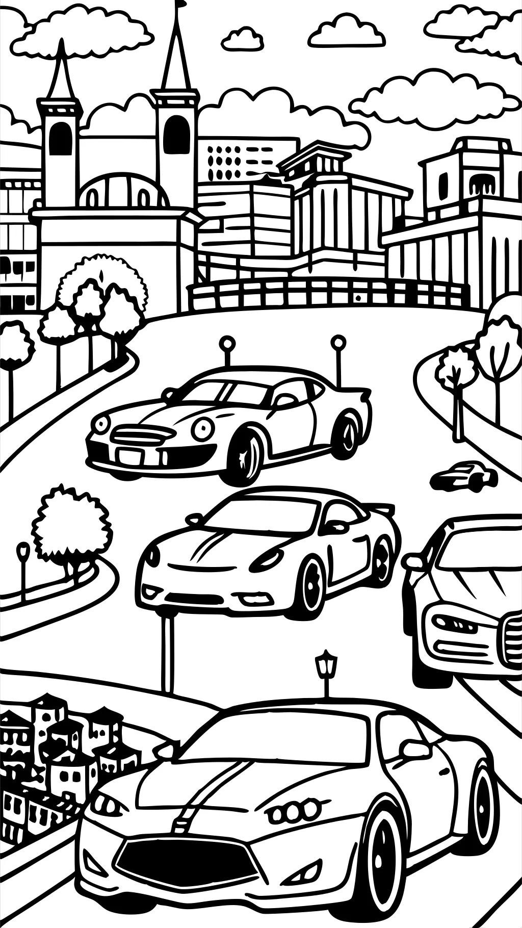 cars coloring page